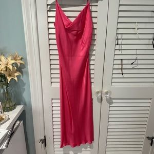 Zara pink satin dress